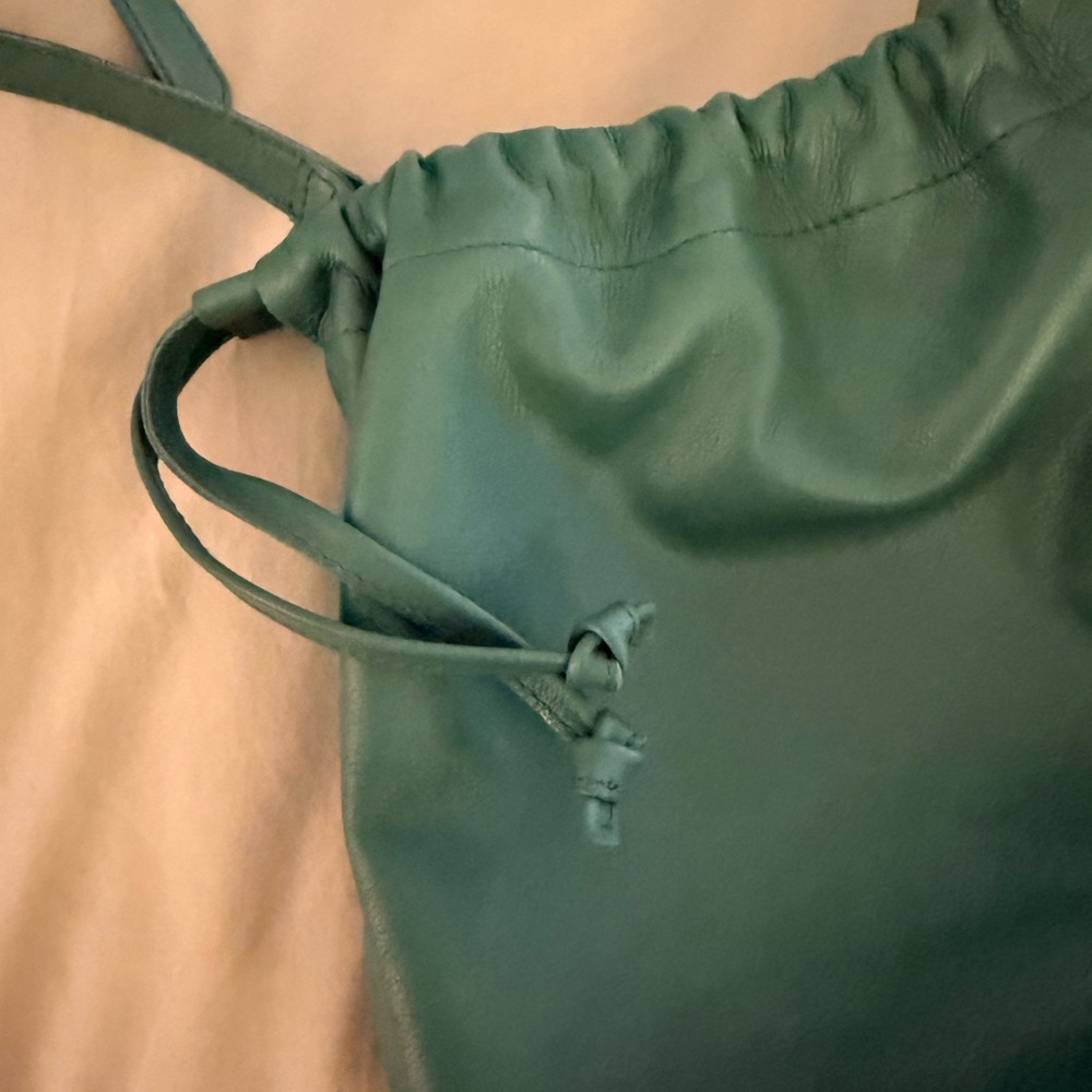 Madewell NWT  The Piazza Bucket Bag  Purse Crossbody - GREEN LEATHER - Picture 5 of 5